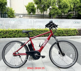 Xe đạp thể thao trợ lực Nhật Yamaha màu đỏ