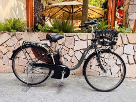 Xe đạp trợ lực Nhật Yamaha Pas With màu xám