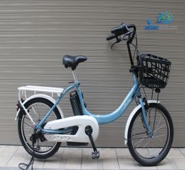 Xe đạp điện Nhật Yamaha pas Baby màu xanh