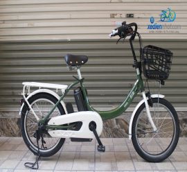 Xe đạp điện Nhật Yamaha baby xanh bộ đội
